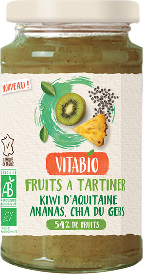 Vitabio Fruits à Tartiner au Chia Kiwi Ananas Bio 290g