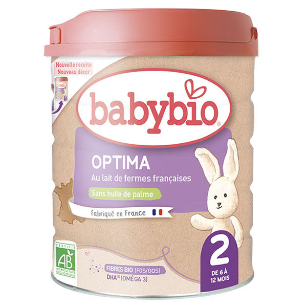 Babybio Optima Lait de Vache 2ème Âge Bio 800g