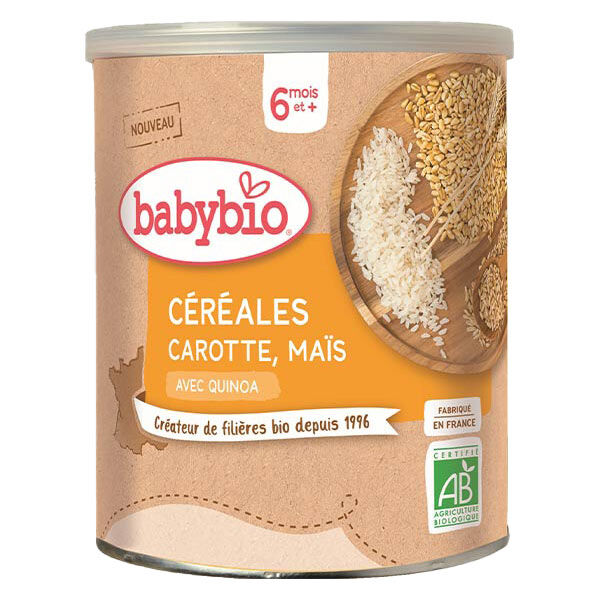 Babybio Céréales Pot Carotte Maïs +6m Bio 220g