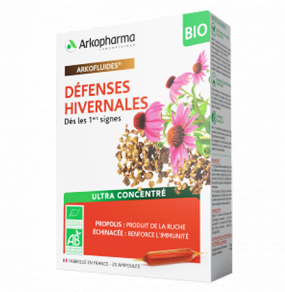 Arkopharma Arkofluides Défenses Hivernales Bio 20 ampoules