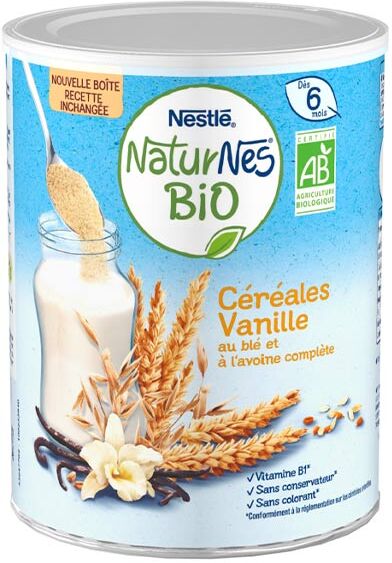 Naturnes Nestlé Naturnes Céréales Vanille Bio 240g