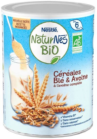 Naturnes Nestlé Naturnes Céréales Blé & Avoine Bio 240g