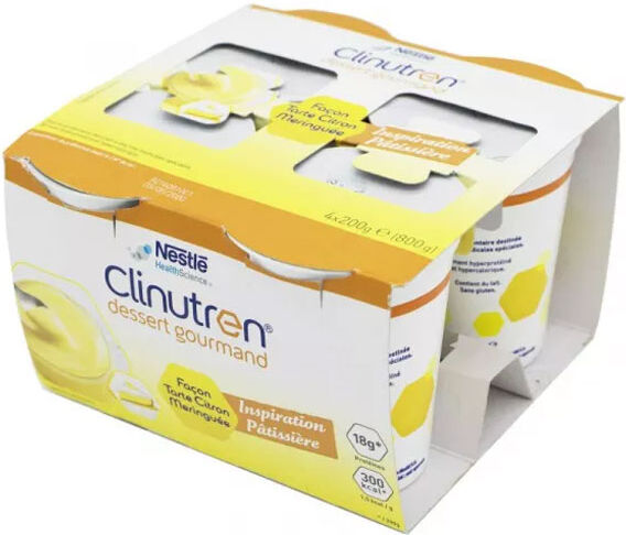 Clinutren Dessert Gourmand Saveur Tarte Citron Meringuée 4 x 200g