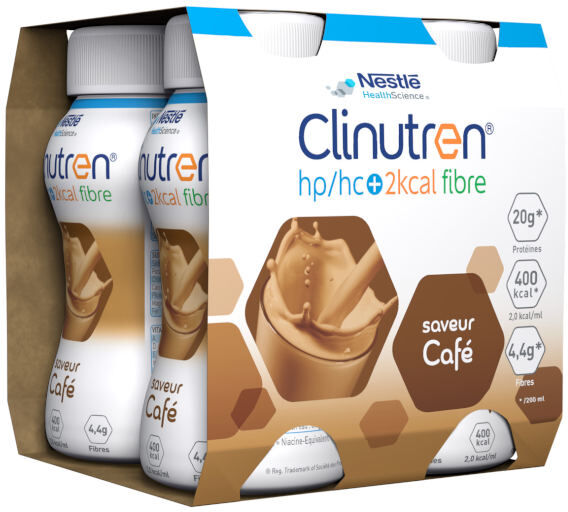 Clinutren HP/HC+ Fibres 2Kcal Café 4 x 200ml