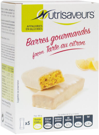 Nutrisaveurs Barre Façon Tarte aux Citrons 5 unités