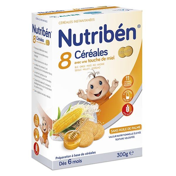 Nutriben Nutribén 8 Céréales et Miel Biscuitée +6m 300g