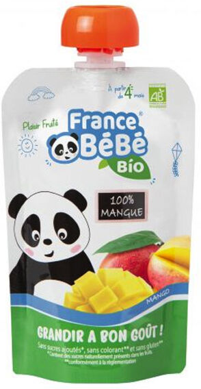 France Bébé Nutrition France Bébé Bio Gourde Mangue +4m 100g