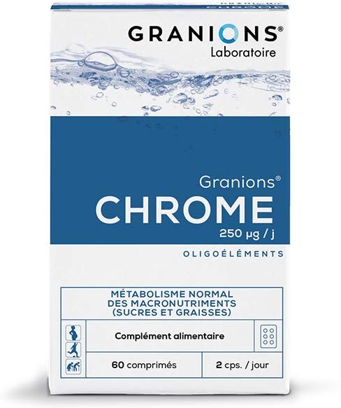 Laboratoire des Granions Granions Chrome 60 comprimés à Croquer