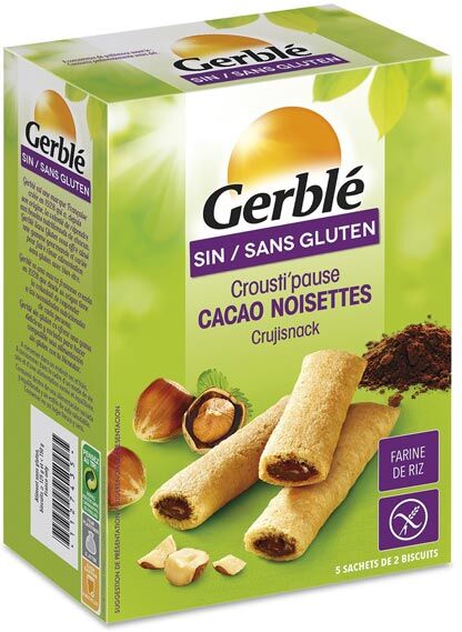 Gerblé Sans Gluten Crousti Pause Cacao Noisettes 125g