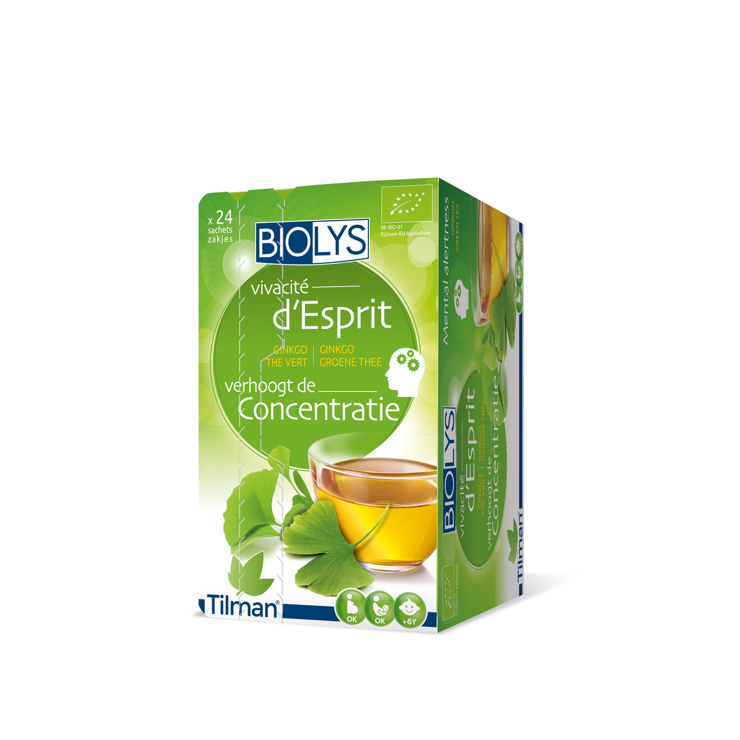 Biolys Infusion Ginkgo Thé Vert 24 Sachets