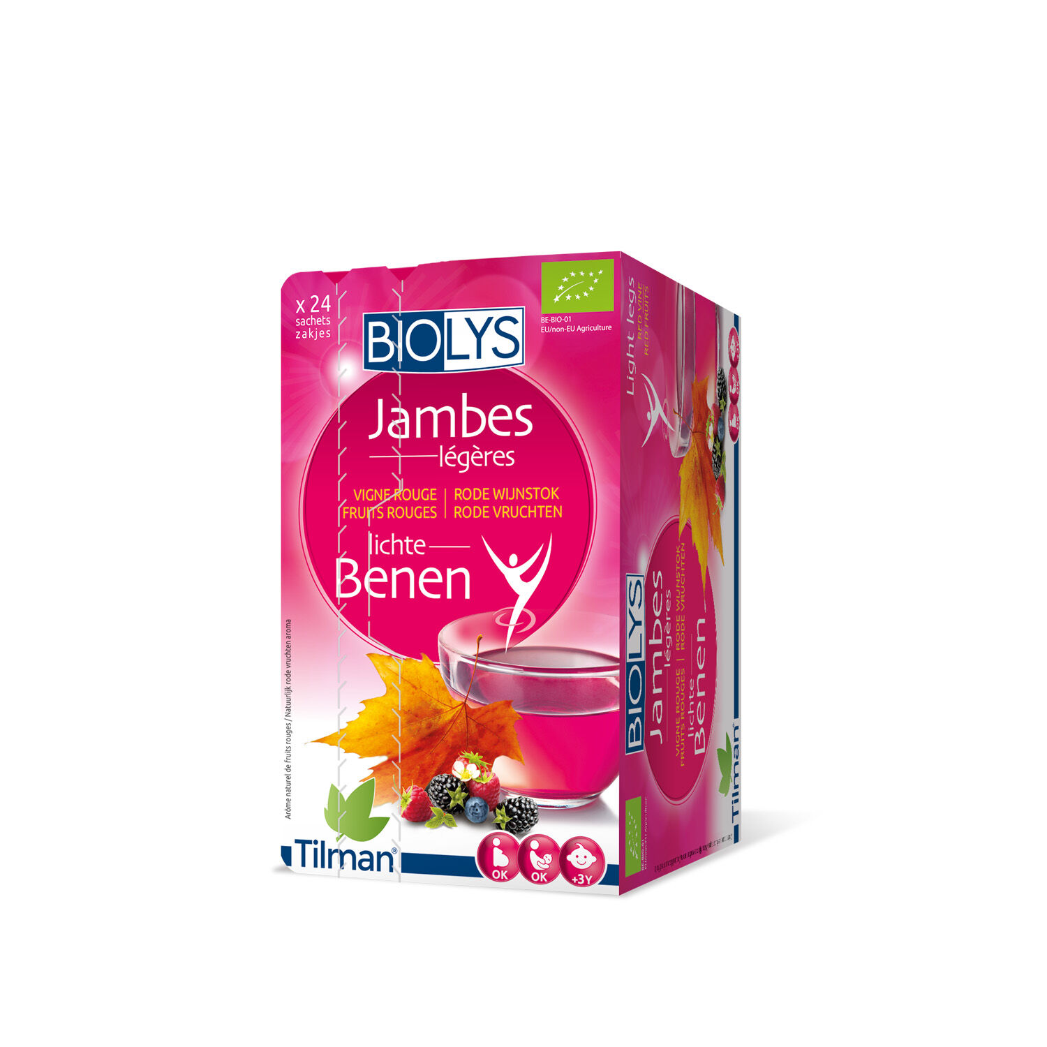 Biolys Infusion Vigne Rouge Fruits Rouges 24 Sachets