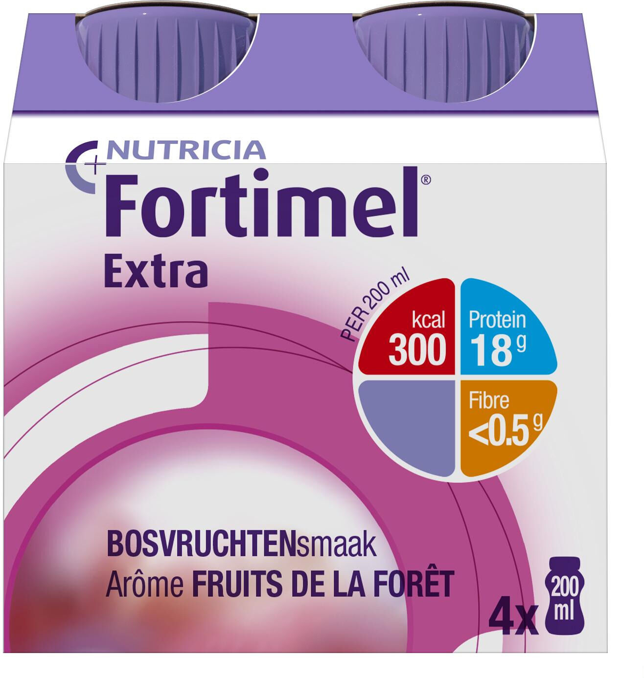 Fortimel Extra Fruits de la Forêt 200 ml 4 Pièces