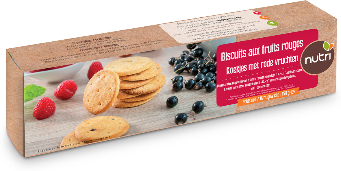 Nutripharm Biscuits Fruits Rouges 20 Pièces