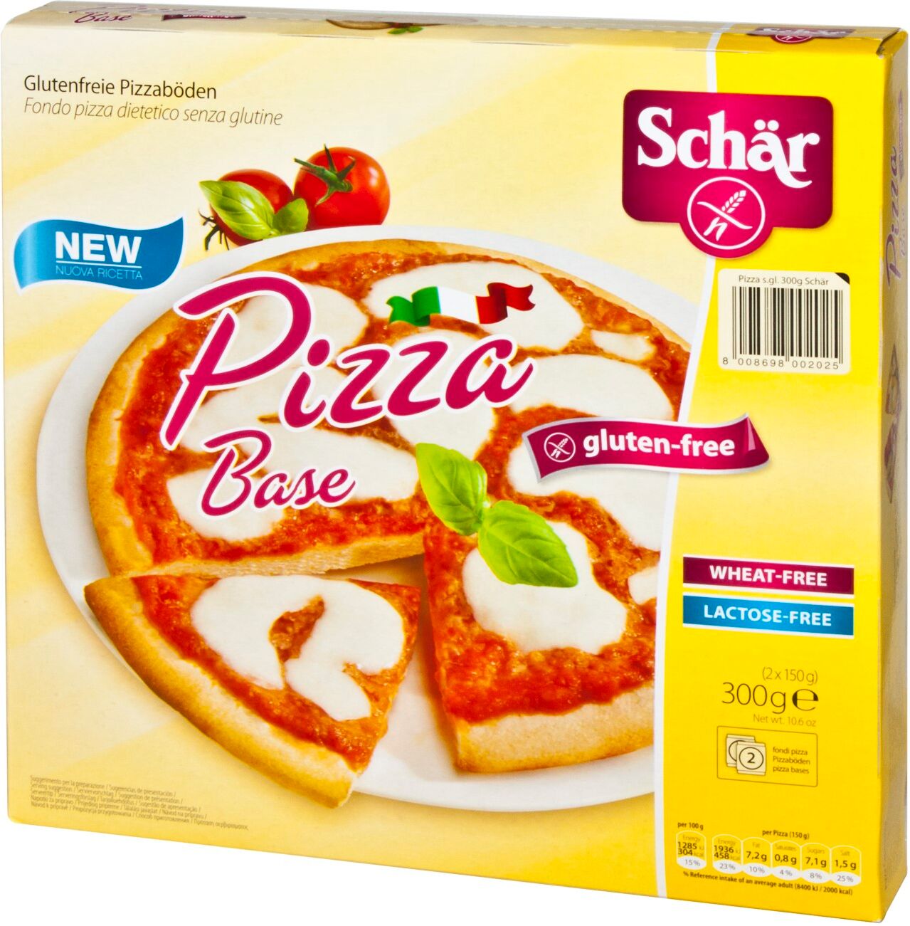 Schar Fond de Pizza Sans Gluten 2 x 150 g