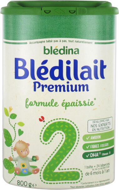 Blédina Lait en Poudre Premium 2, 6-12 mois, 800g