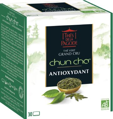 Thés De La Pagode Thé Vert Chun Cha Antioxydant Bio, 30 sachets