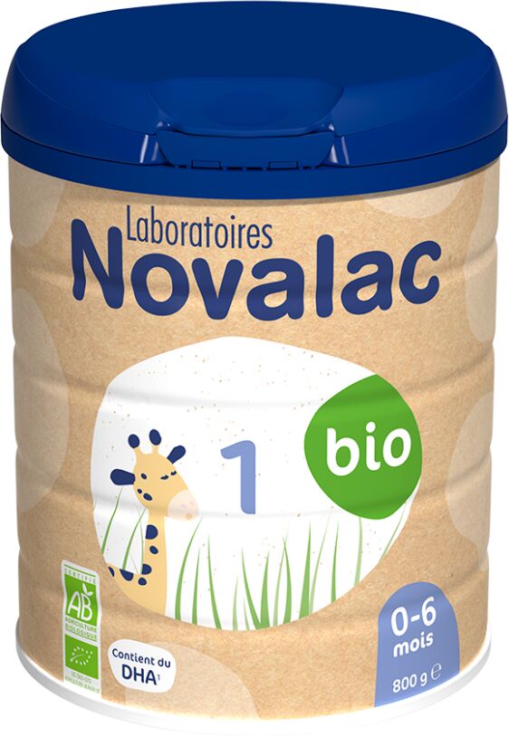 Novalac Lait Infantile 1er Age Bio 0-6 mois, 800g