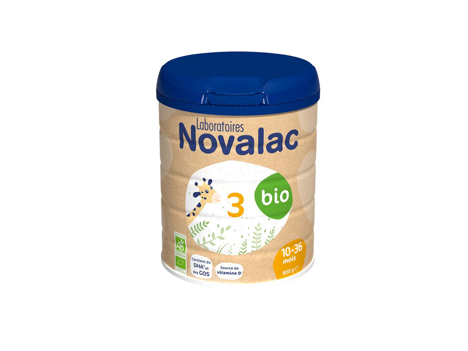 Novalac Lait de Croissance 3eme Age Bio 10-36 mois, 800g