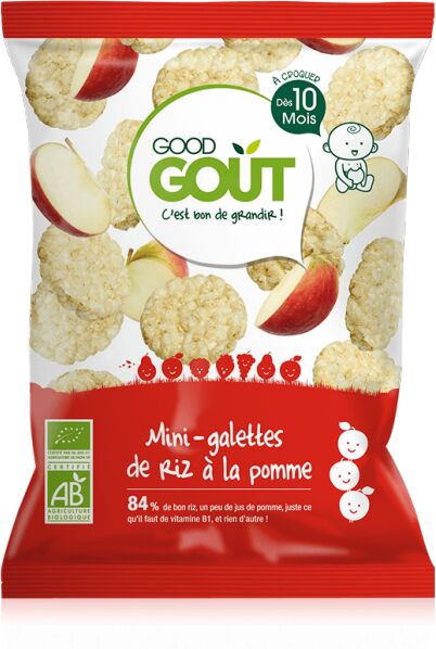 Good Gout Mini-galettes de Riz à la Pomme, 40g