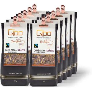 Tchibo Qbo Premium Coffee Beans »Kooperative Coopfam« Caffè Crema Kräftig - 10x 250 g Ganze Bohne