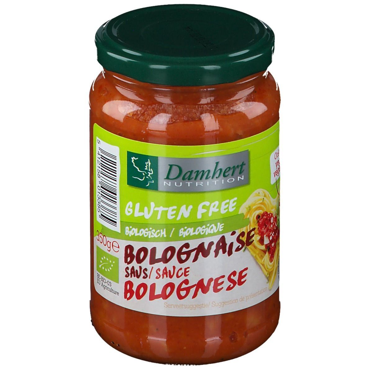 Damhert vegetarische Bolognese-Sauce glutenfrei