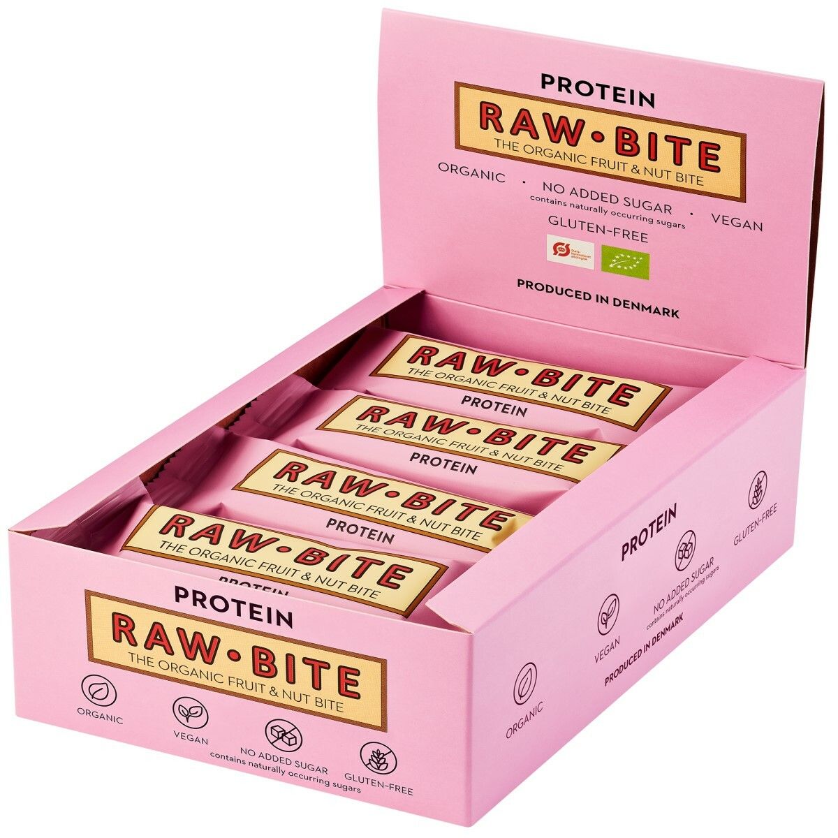 Rawbite Frucht- & Nussriegel mit 20% Protein