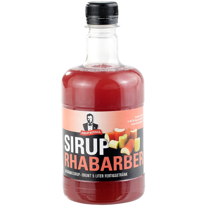 Sirup Royale mit Rhabarber-Geschmack, 0,5 Liter, PET-Flasche