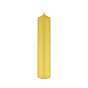 Kopschitz Kerzen Altarkerzen, Kaminkerzen Mustard Senf 250 x Ø 90 mm, 4 Stück, Kerzen mit Dornbohrung in RAL Kerzengüte Qualität