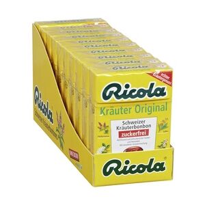 Ricola Bonbons Kräuter original ohne Zucker 10 x 50 g (500 g)