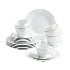 KAHLA 170290A90017C Rossella Kaffee-Set 18tlg. weiß   weißes Kaffeeset für 6 Personen aus Porzellan