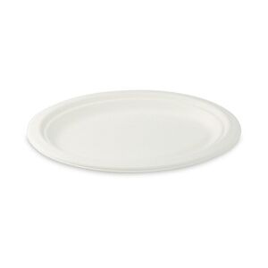 1-PACK 250x Bio Servierteller Fleischteller oval aus Zuckerrohr Bagasse 26 x 20 cm