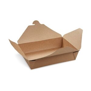 50x BIONATURE Food Boxen To GO 'L' 1500ml kraft PE 195x140x50mm fettdicht