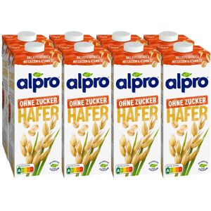 Alpro Haferdrink ohne Zucker 1 Liter, 8er Pack