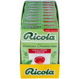 Ricola Eukalyptus Kirsche ohne Zucker 50 g, 10er Pack