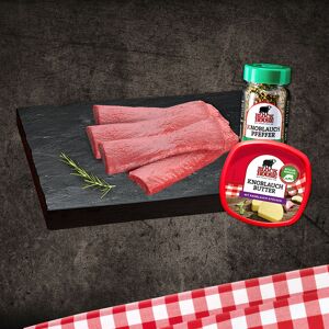 BlockHouse BLOCK HOUSE Lammlachs-Set 4 x 160 g inkl. Gewürz und Butter nach Wahl - Grillgenuss pur in Premium Qualität