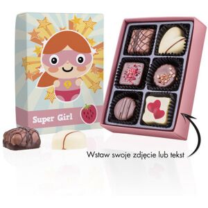 Chocolissimo Super Girl Mit Oxide Praline - Ohne Alkohol - 6 Pralinen In Comic-Schachtel