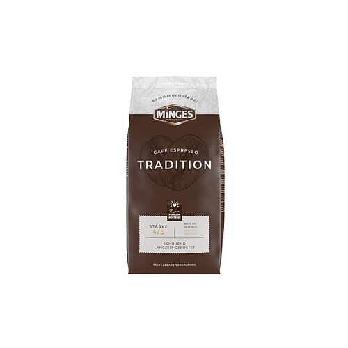 MINGES Café Espresso Tradition Kaffeebohnen Arabica- und Robustabohnen kräftig 2,4 kg