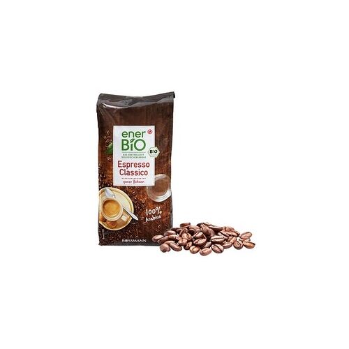 enerBiO Espresso Classico Bio-Kaffeebohnen Arabicabohnen kräftig 1,0 kg