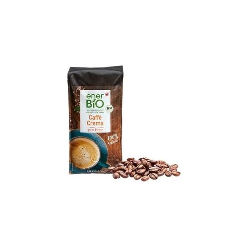 enerBiO Caffè Crema Bio-Kaffeebohnen Arabicabohnen kräftig 1,0 kg