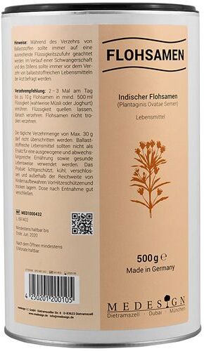 MEDESIGN medipharma Indischer Flohsamen 500 g Samen