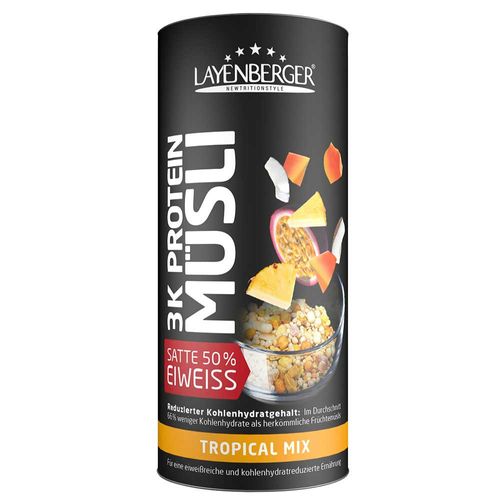 Layenberger Nutrition Group GmbH Layenberger 3K Protein Müsli Tropical Mix Doppelpack 2x360 g Müsli