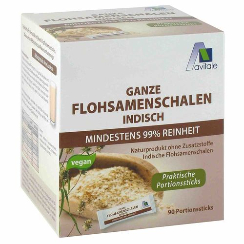 Avitale Ganze Flohsamenschalen Indisch Portionssticks 90 St Beutel