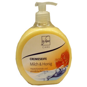 La Ligne Cremeseife Milch & Honig, Hautschonende und gründliche Reinigung, 500 ml - Spenderflasche