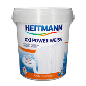 Brauns-Heitmann GmbH & Co. KG HEITMANN Oxi Power Weiß Flecklöser, Kraftvoller Fleckentferner speziell für Weißwäsche, 750 g - Eimer