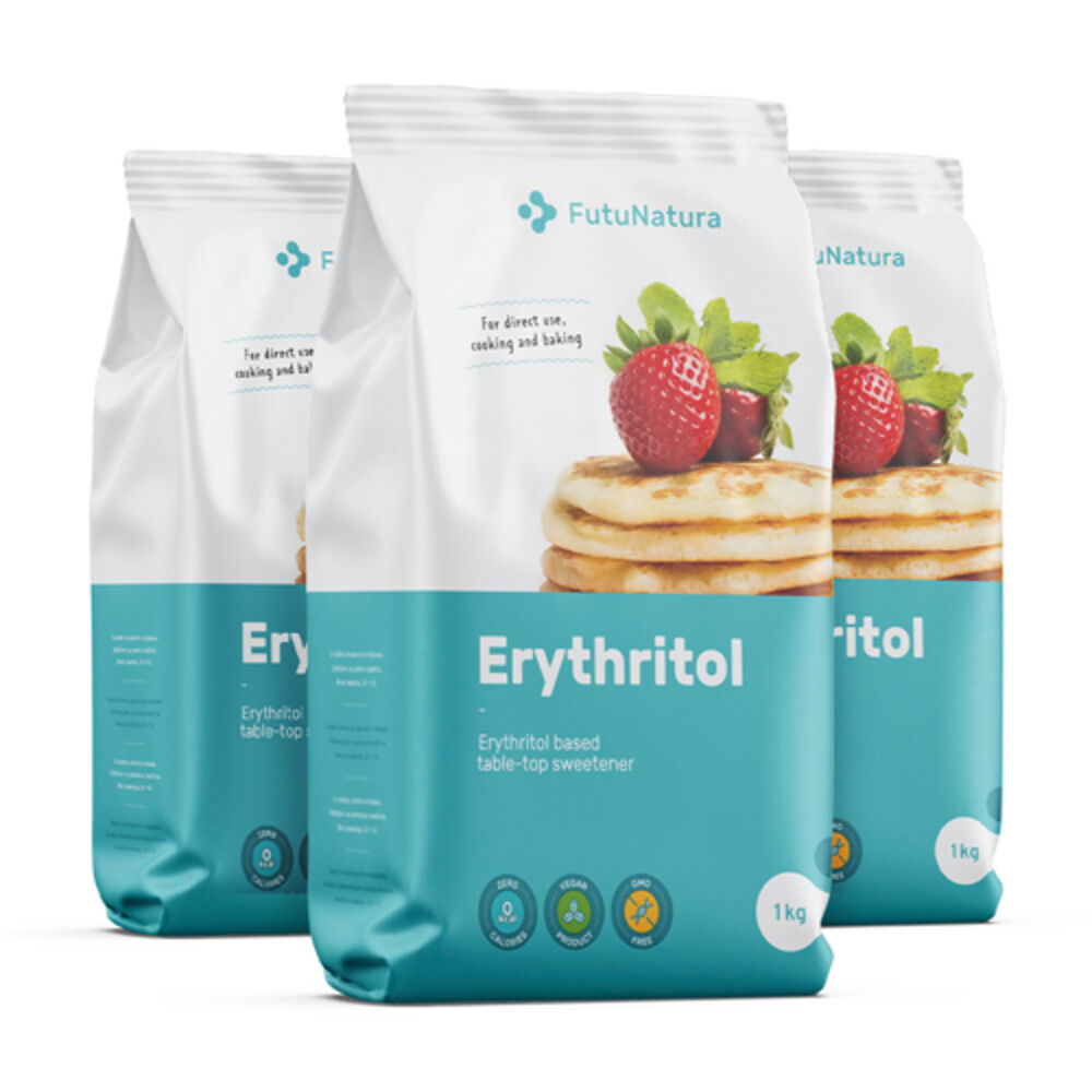 FutuNatura 3x Erythrit, natürliches Süßungsmittel, zusammen 3000 g