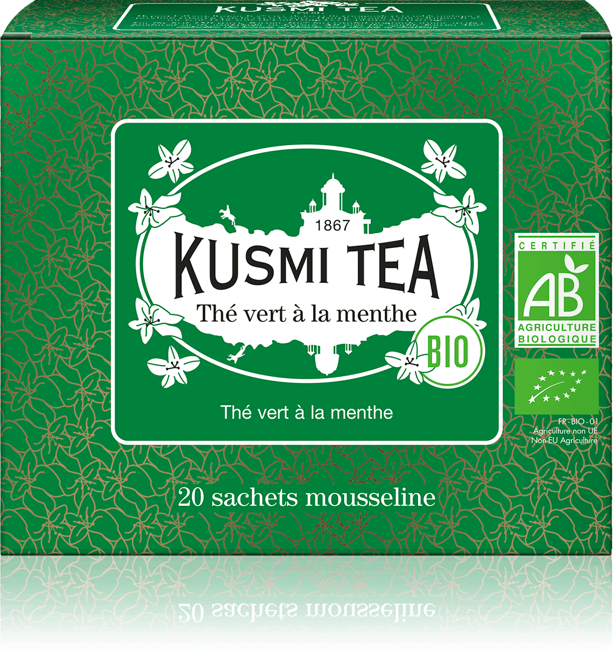 Grüner Tee mit Minze bio    Teebeutel - Kusmi Tea