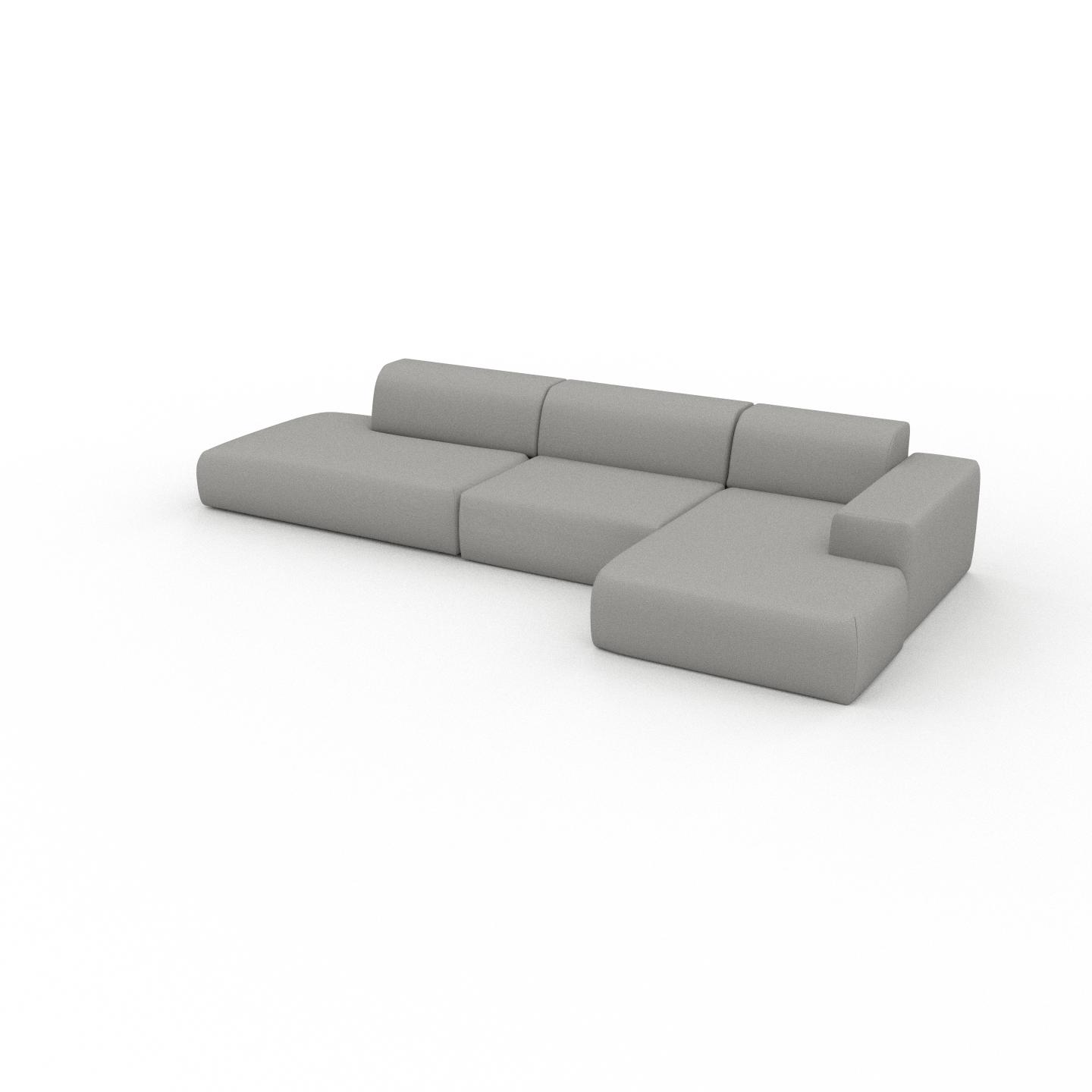 MYCS Ecksofa Sandgrau - Flexible Designer-Polsterecke, L-Form: Beste Qualität, einzigartiges Design - 371 x 72 x 168 cm, konfigurierbar
