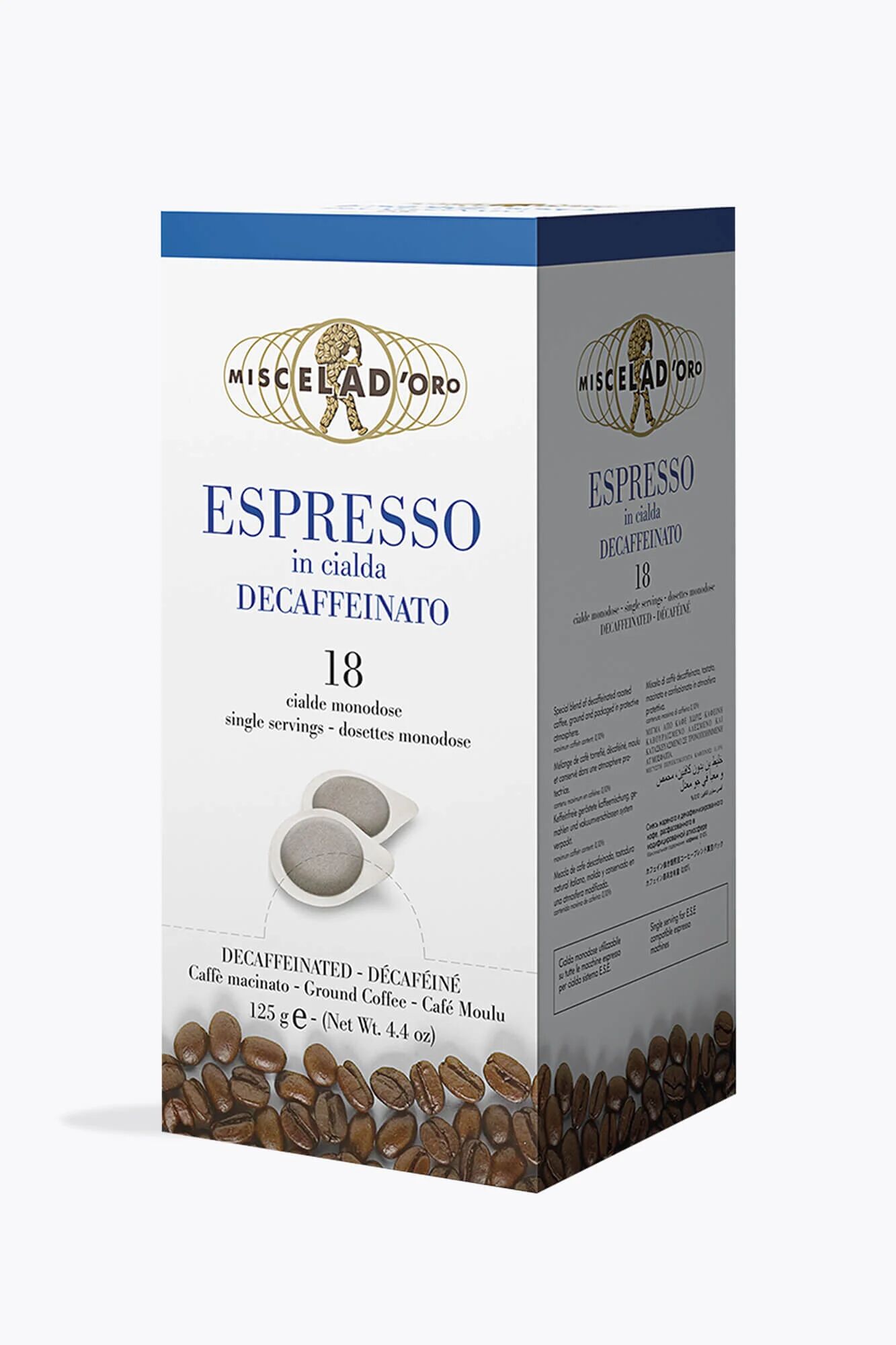 Miscela d'Oro D'Oro Espresso Decaf 18 E.S.E. Pads