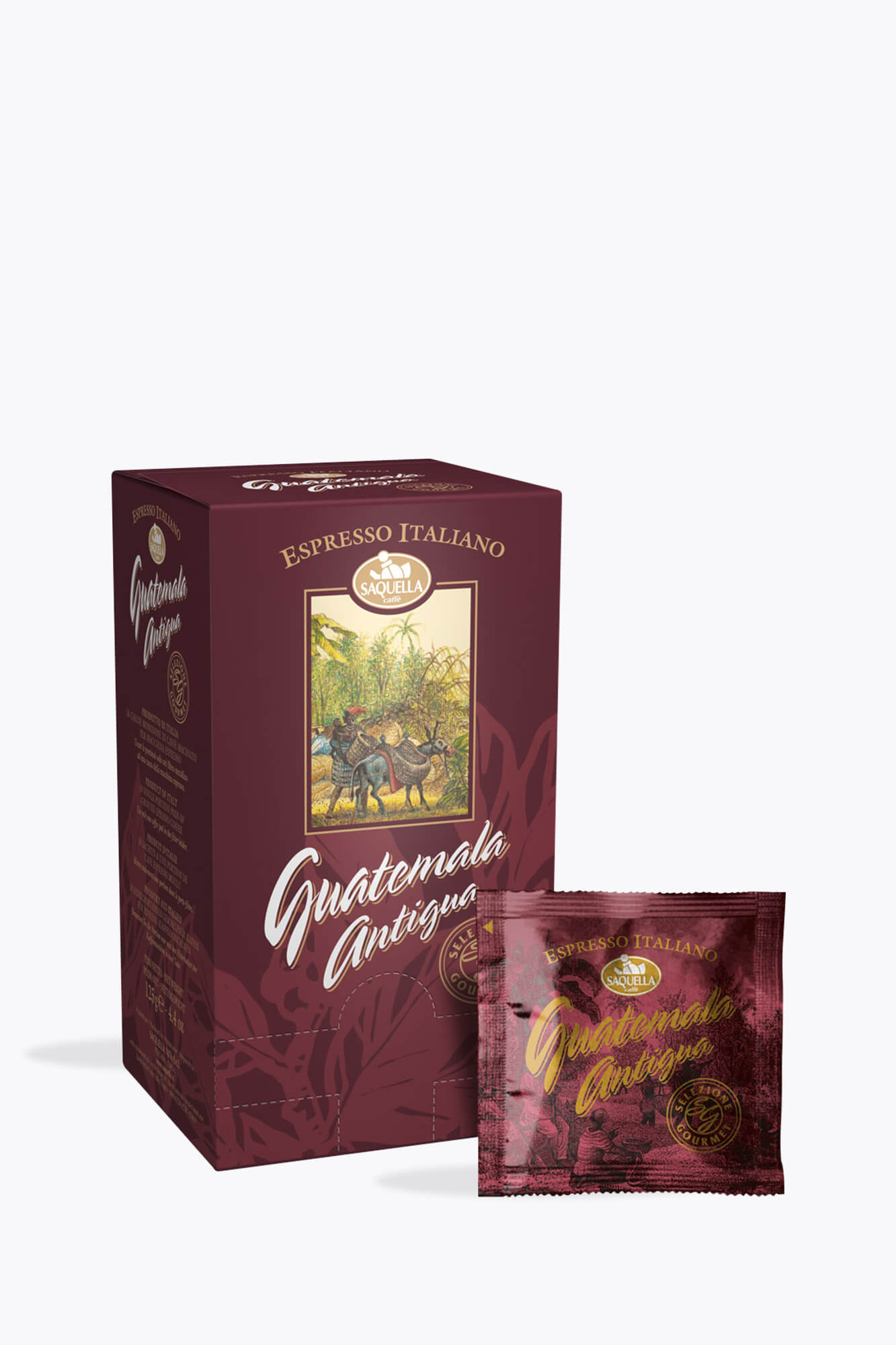 Saquella Caffè Selezione Gourmet Origin Guatemala Antigua 18er Box E.S.E. Pads