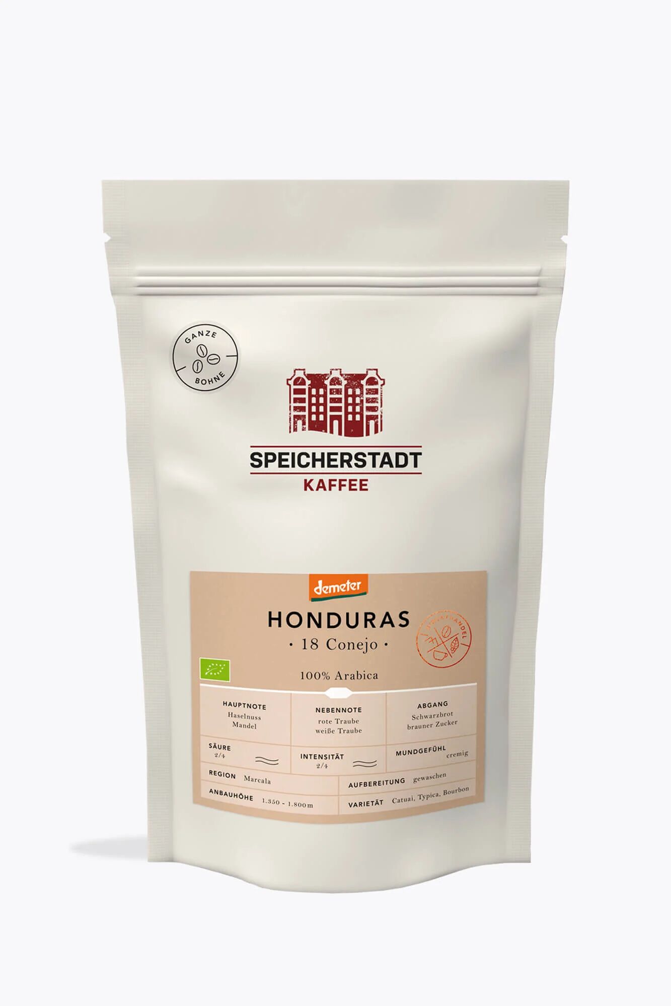 Speicherstadt Honduras 18 Conejo Bio Demeter Kaffee 500g